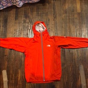 Orange North Face Summit Series windbreaker